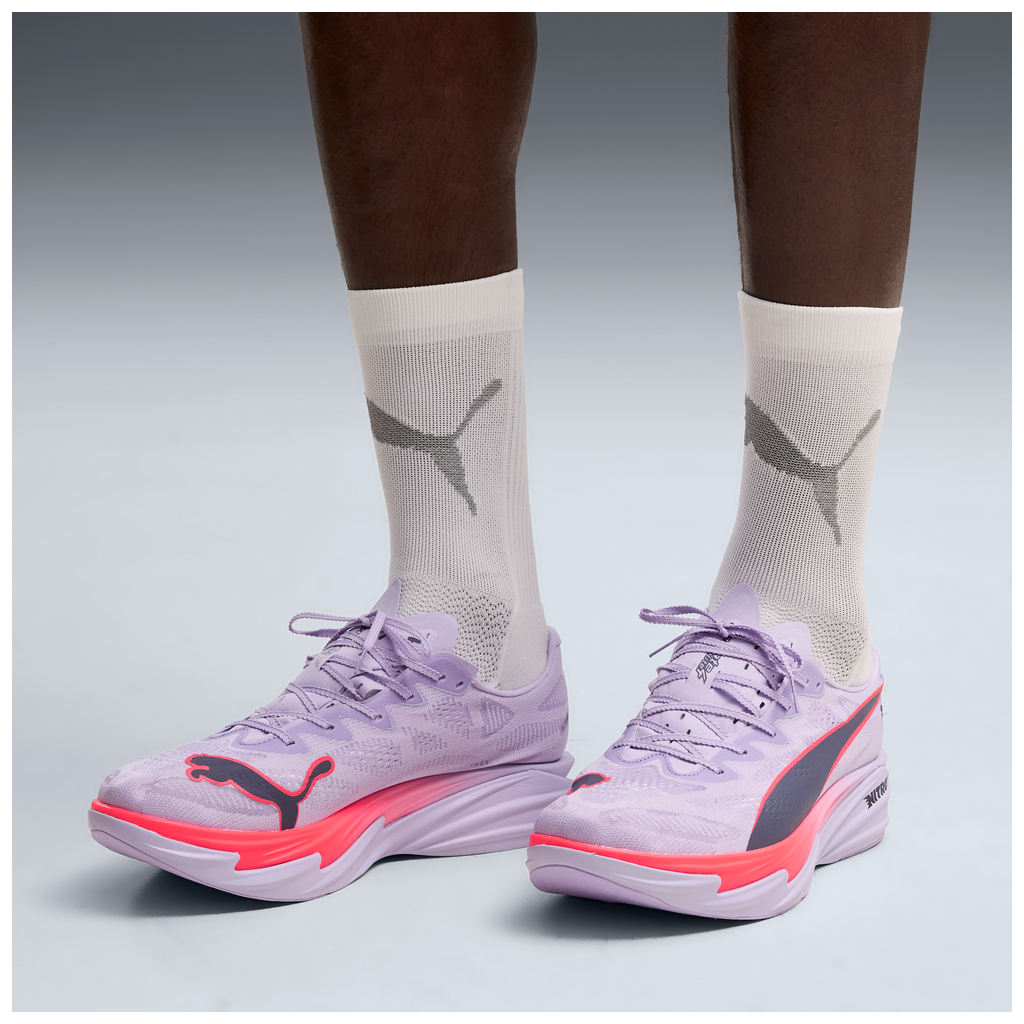 Puma Mens Deviate NITRO Elite 4 - Light Lavender/Ultra Red/Inky Depths - Neutral - AW26