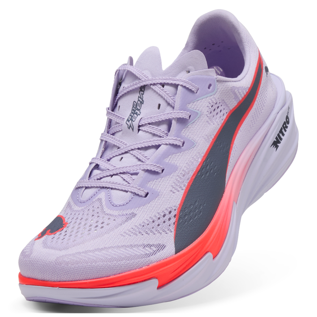 Puma Mens Deviate NITRO Elite 4 - Light Lavender/Ultra Red/Inky Depths - Neutral - AW26