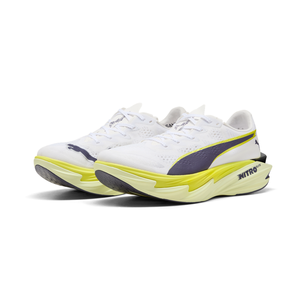 Puma Womens Deviate NITRO Elite 4 - Puma White/Apple Spritz/Lux Lime - Neutral - SS26