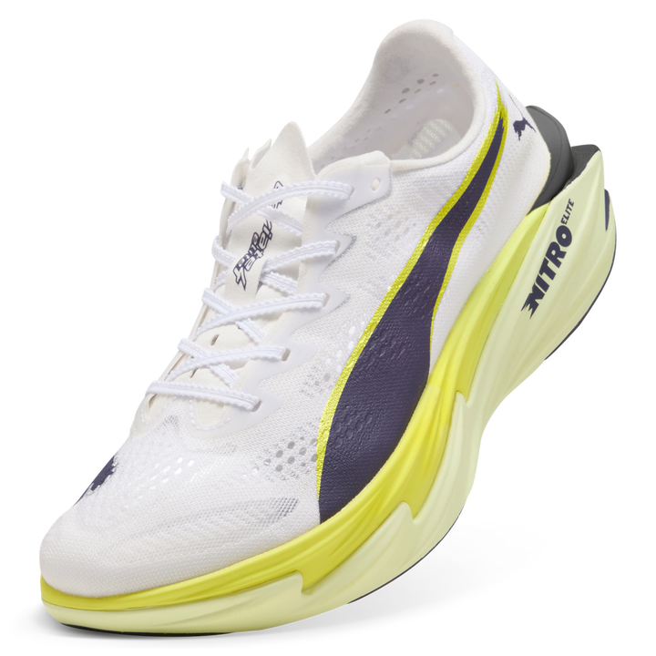 Puma Womens Deviate NITRO Elite 4 - Puma White/Apple Spritz/Lux Lime - Neutral - SS26