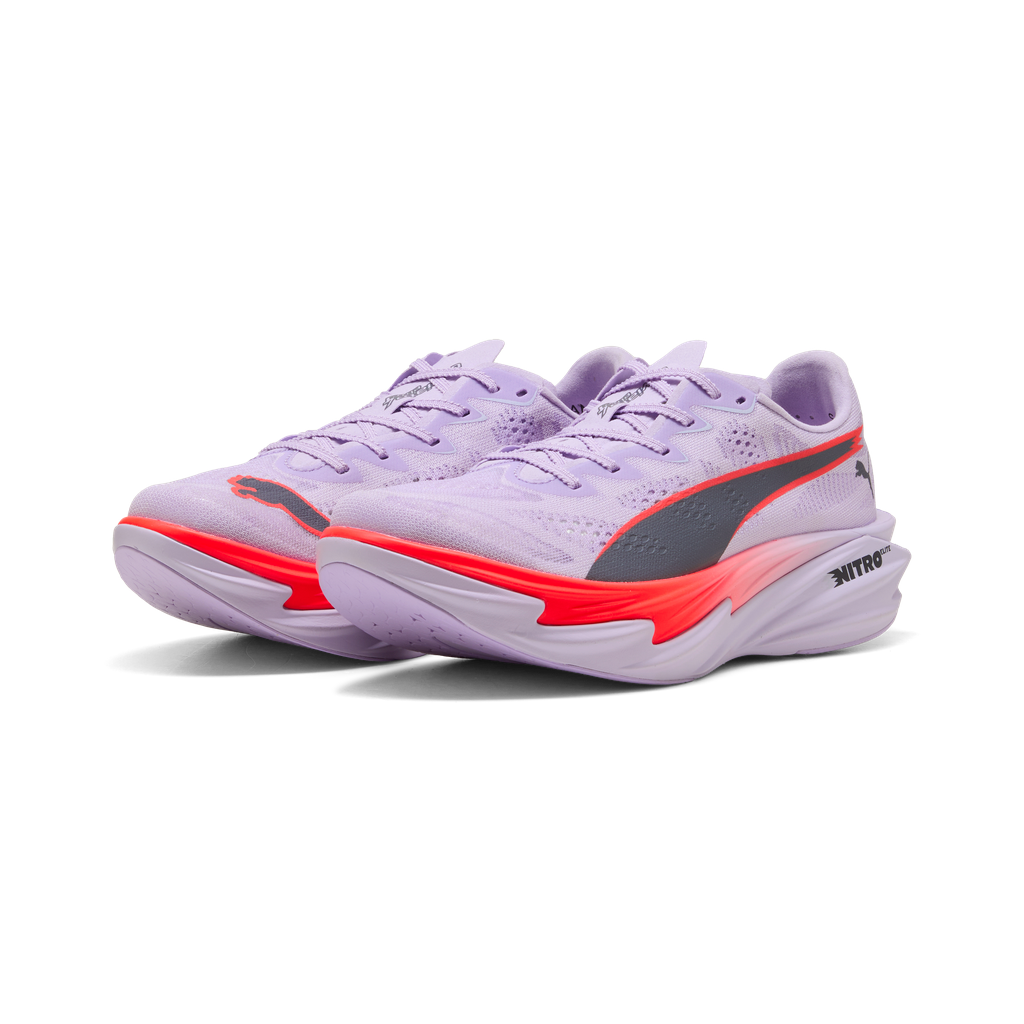Puma Womens Deviate NITRO Elite 4 - Light Lavender/Ultra Red/Inky Depths - Neutral - AW26