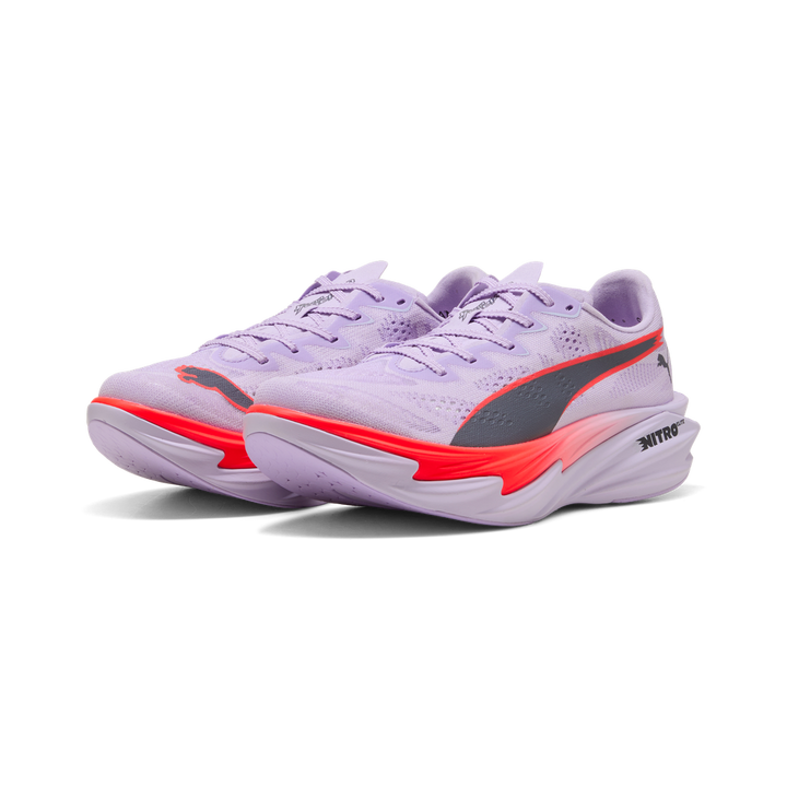 Puma Womens Deviate NITRO Elite 4 - Light Lavender/Ultra Red/Inky Depths - Neutral - AW26