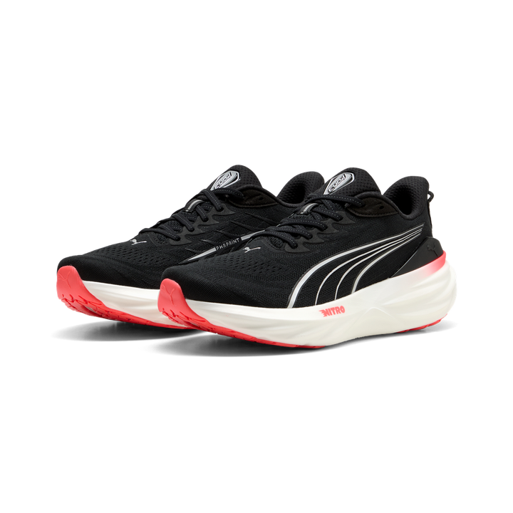 Puma Mens ForeverRun NITRO 3 - Puma Black/Ultra Red - Stability - AW26