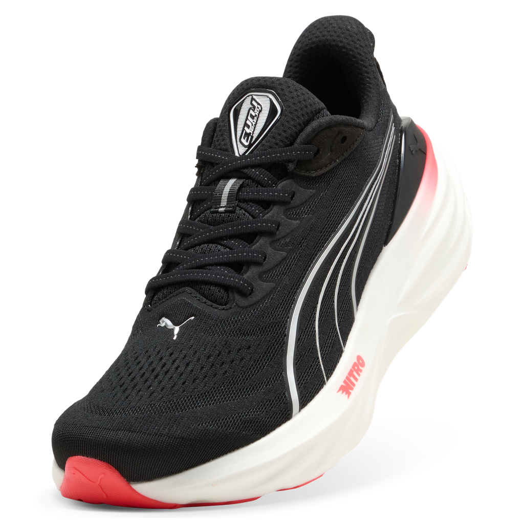 Puma Mens ForeverRun NITRO 3 - Puma Black/Ultra Red - Stability - AW26