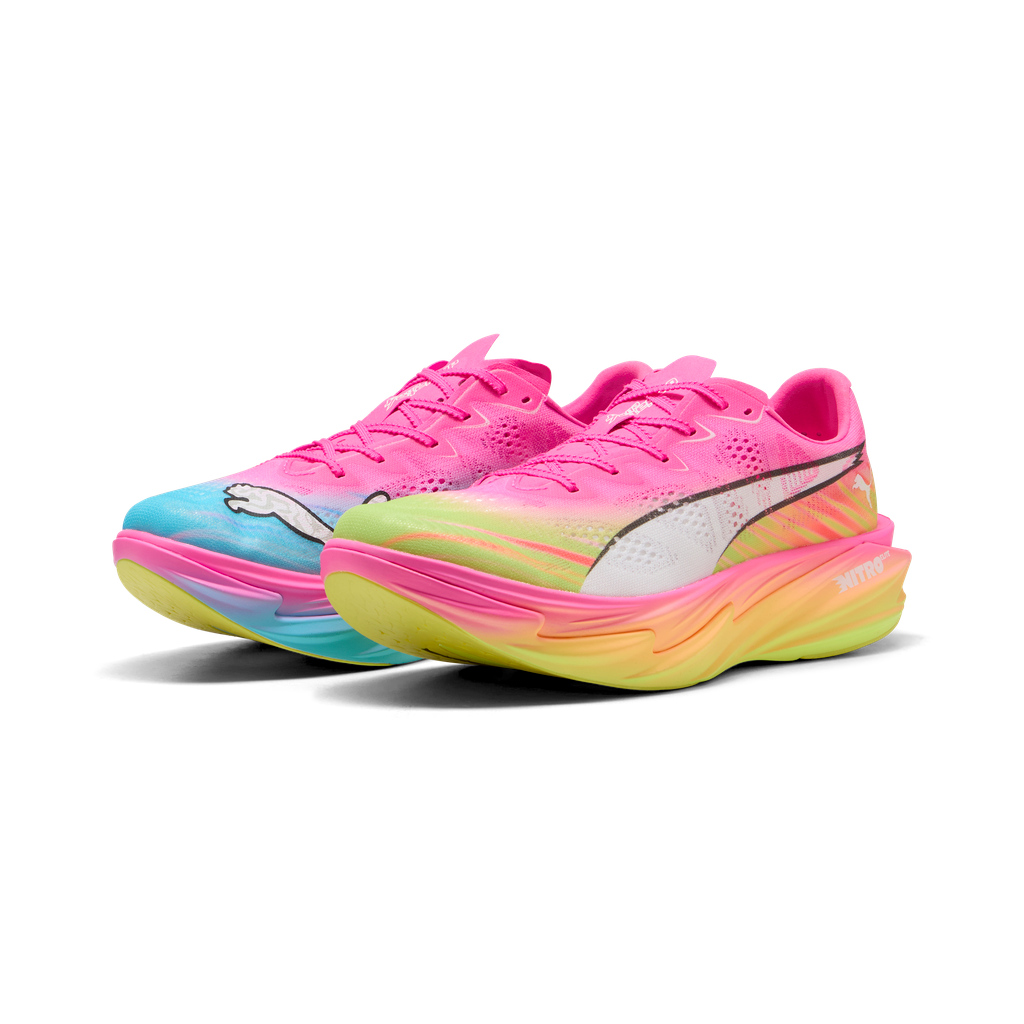 Puma Mens Deviate NITRO Elite 4 ST - Poison Pink/Yellow Alert/Bright Aqua - Neutral - SS26