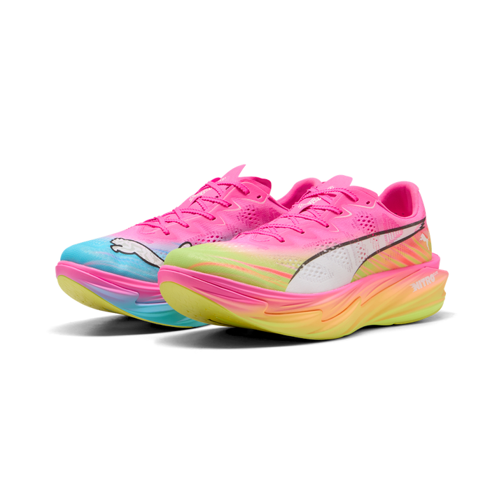 Puma Mens Deviate NITRO Elite 4 ST - Poison Pink/Yellow Alert/Bright Aqua - Neutral - SS26