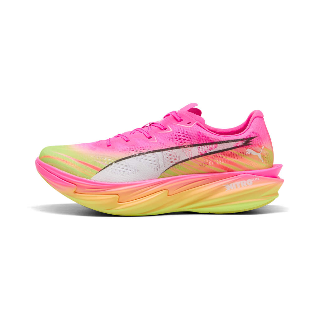 Puma Mens Deviate NITRO Elite 4 ST - Poison Pink/Yellow Alert/Bright Aqua - Neutral - SS26