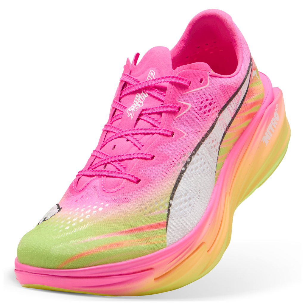 Puma Mens Deviate NITRO Elite 4 ST - Poison Pink/Yellow Alert/Bright Aqua - Neutral - SS26