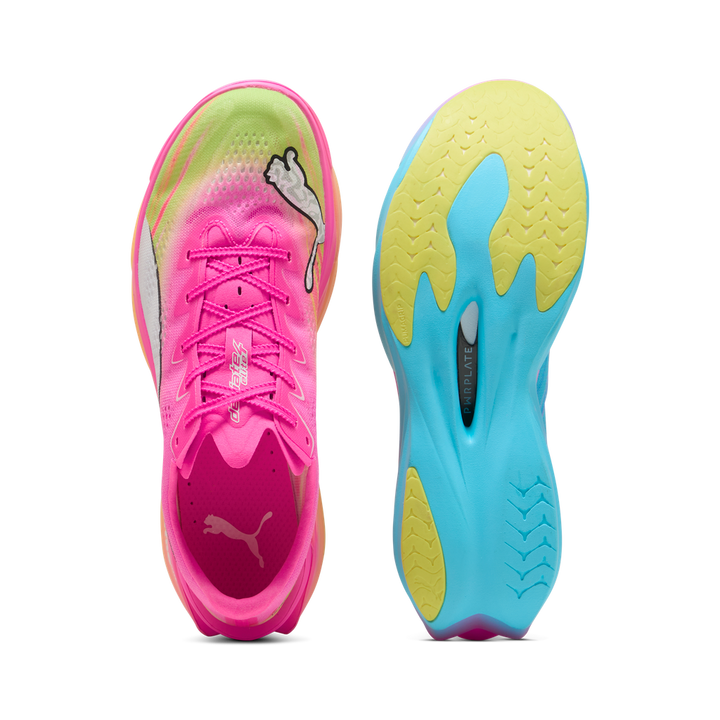Puma Mens Deviate NITRO Elite 4 ST - Poison Pink/Yellow Alert/Bright Aqua - Neutral - SS26