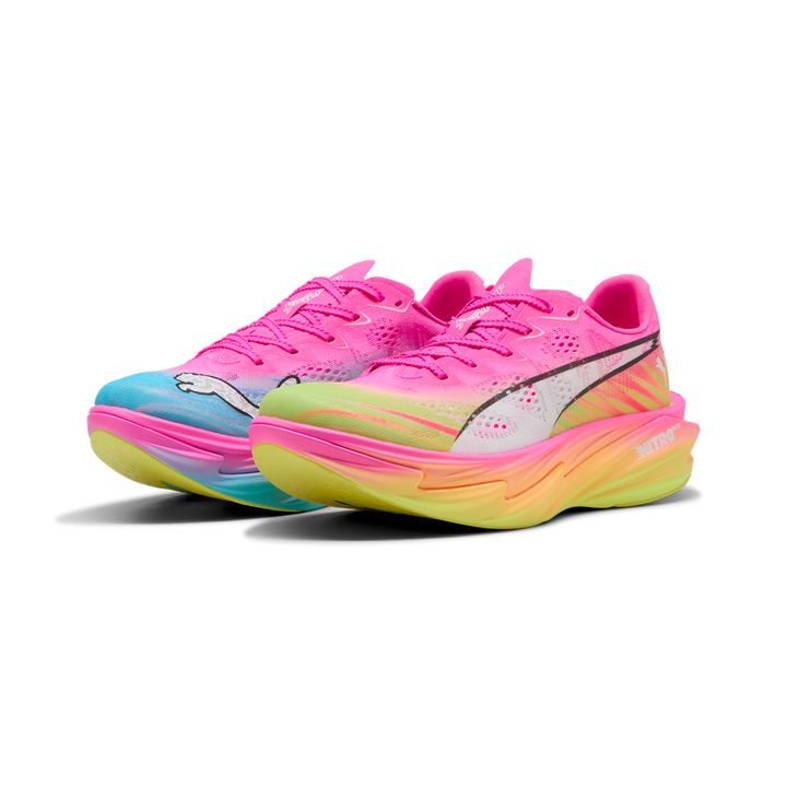 Puma Womens Deviate NITRO Elite 4 ST - Poison Pink/Yellow Alert/Bright Aqua - Neutral - SS26
