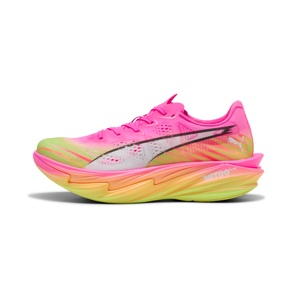 Puma Womens Deviate NITRO Elite 4 ST - Poison Pink/Yellow Alert/Bright Aqua - Neutral - SS26