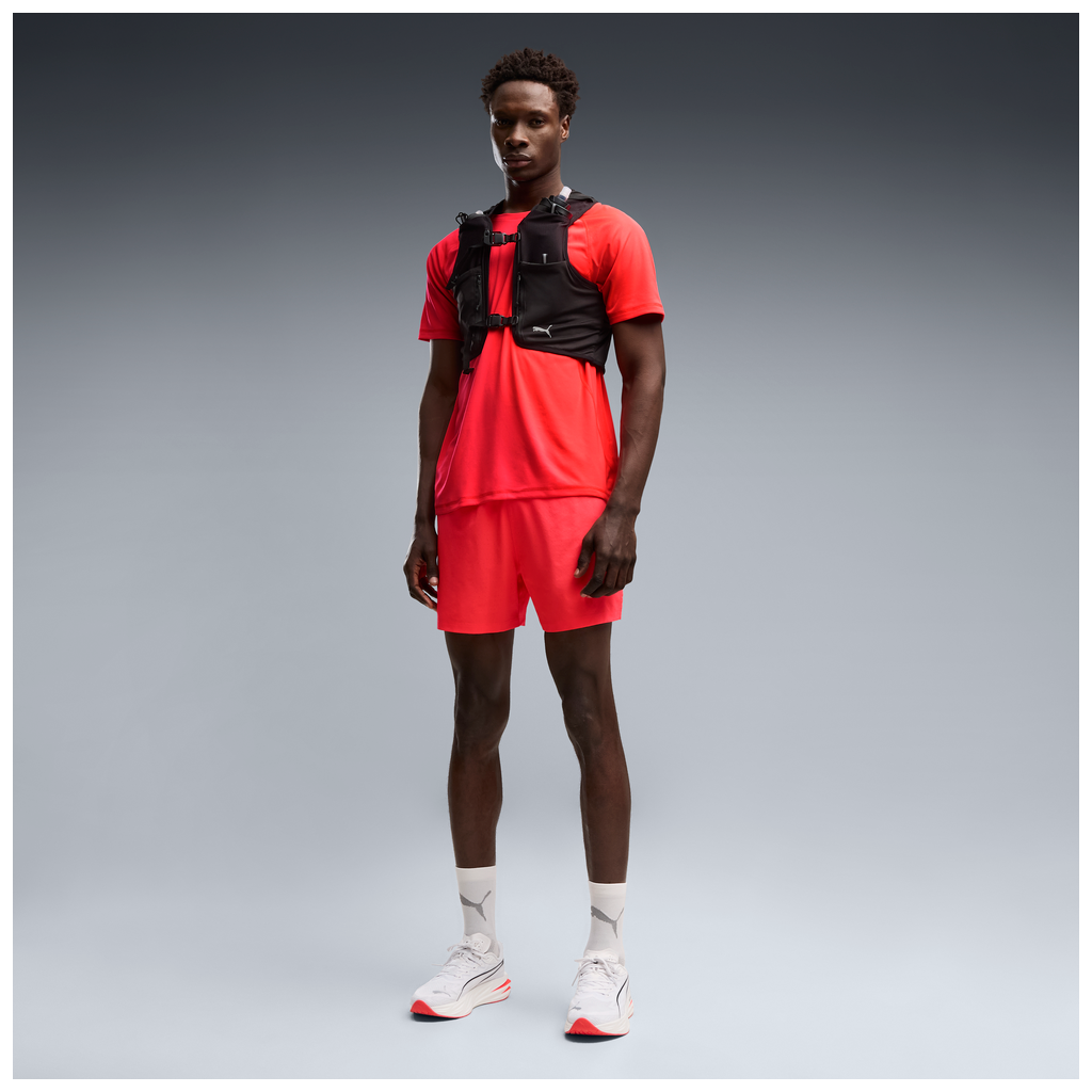 Puma Mens Deviate Pure NITRO - Puma White/Ultra Red/Puma Silver - Neutral - AW26