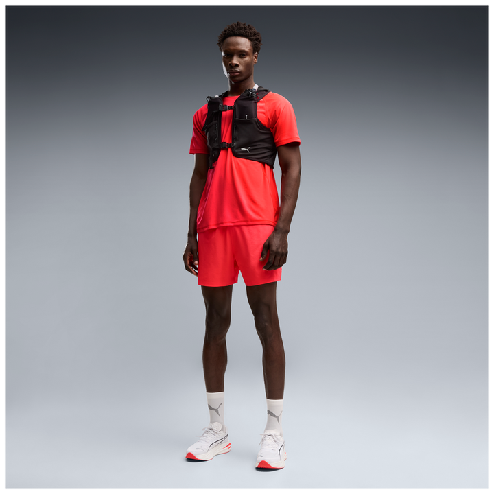 Puma Mens Deviate Pure NITRO - Puma White/Ultra Red/Puma Silver - Neutral - AW26