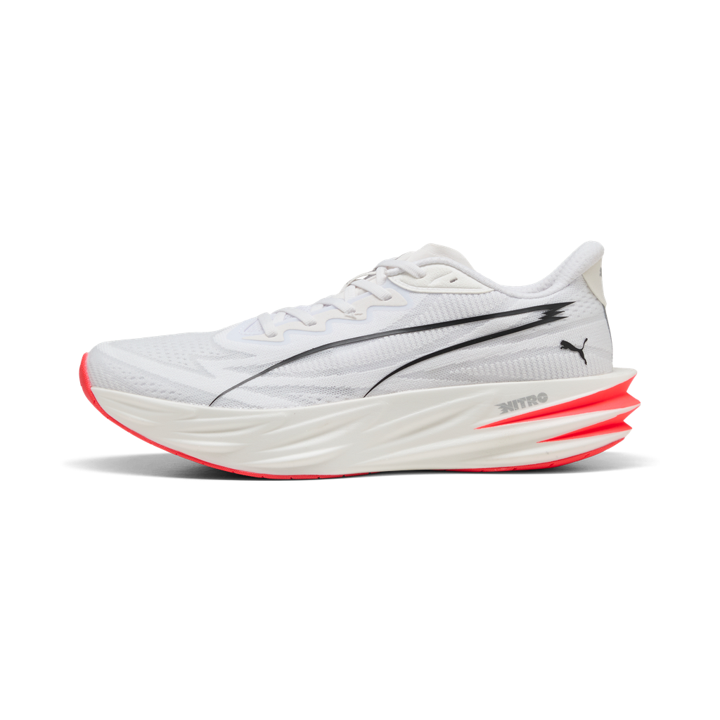 Puma Mens Deviate Pure NITRO - Puma White/Ultra Red/Puma Silver - Neutral - AW26