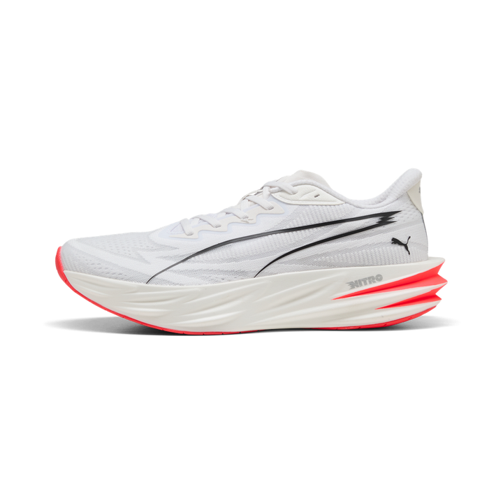 Puma Mens Deviate Pure NITRO - Puma White/Ultra Red/Puma Silver - Neutral - AW26