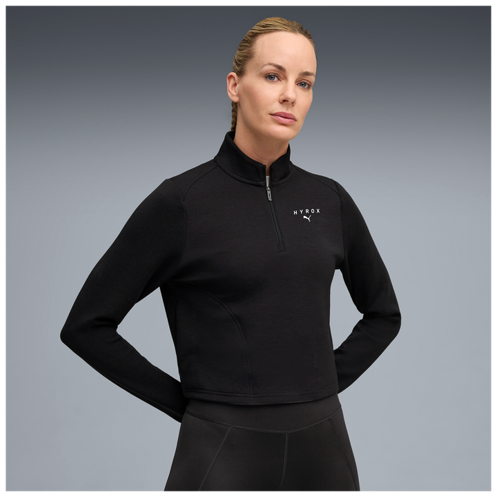 Puma x Hyrox Womens Cloudspun 1/4 Zip - Puma Black - AW26