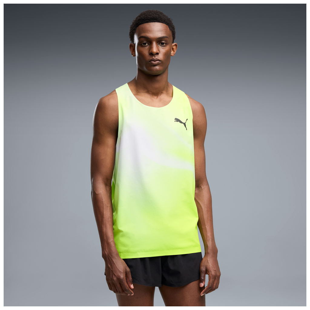 Puma Mens Lightspeed Ultraweave Graphic Singlet - Sunny Lime - AW26