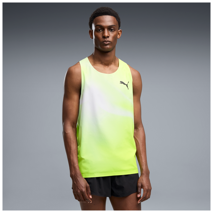 Puma Mens Lightspeed Ultraweave Graphic Singlet - Sunny Lime - AW26