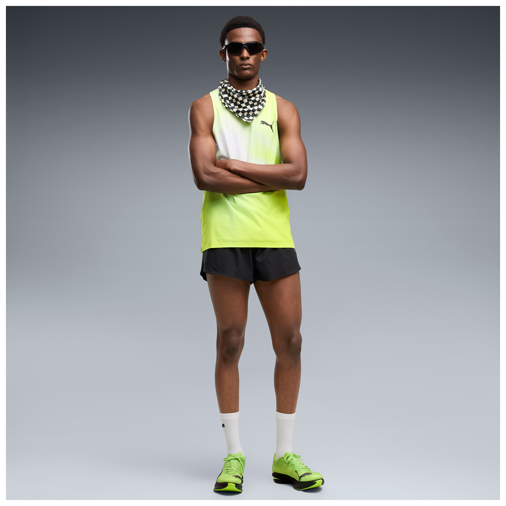 Puma Mens Lightspeed Ultraweave Graphic Singlet - Sunny Lime - AW26