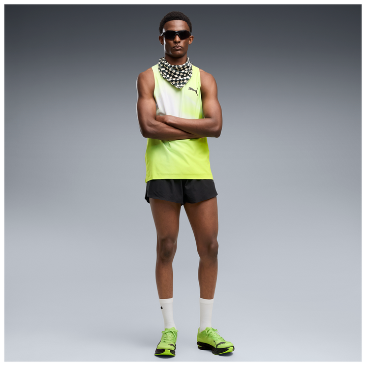 Puma Mens Lightspeed Ultraweave Graphic Singlet - Sunny Lime - AW26