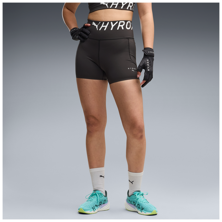 Puma x Hyrox Womens PWRMODE 4" Short Tight - Puma Black - AW26