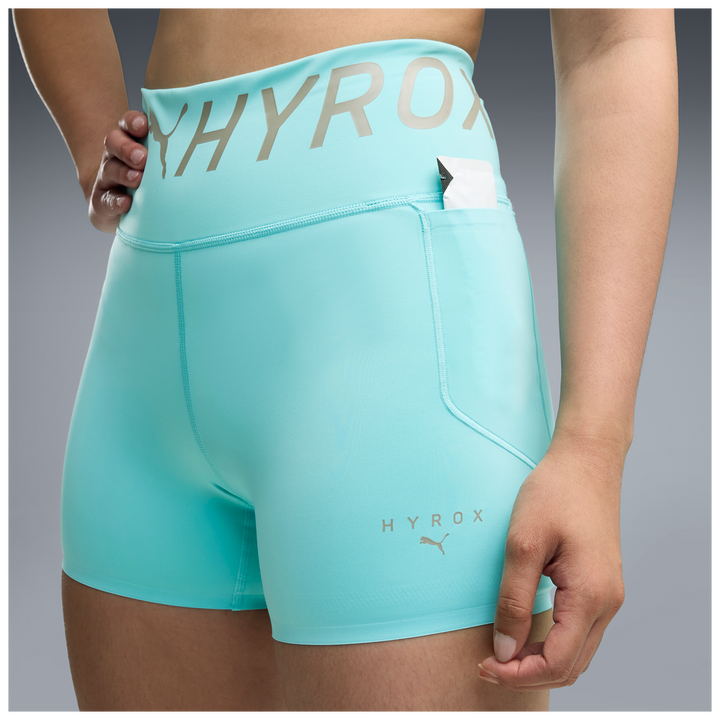 Puma x Hyrox Womens PWRMODE 4" Short Tight - Intense Mint - AW26