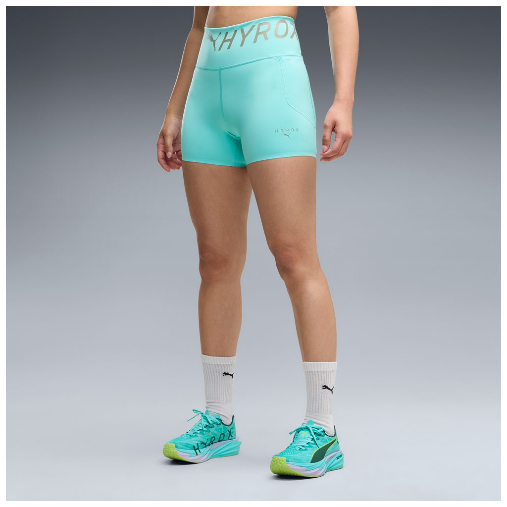Puma x Hyrox Womens PWRMODE 4" Short Tight - Intense Mint - AW26