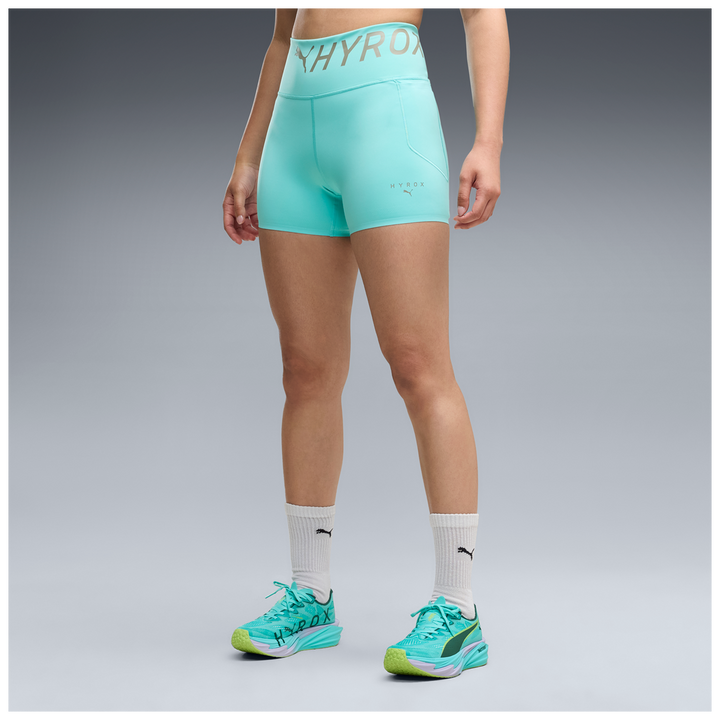 Puma x Hyrox Womens PWRMODE 4" Short Tight - Intense Mint - AW26