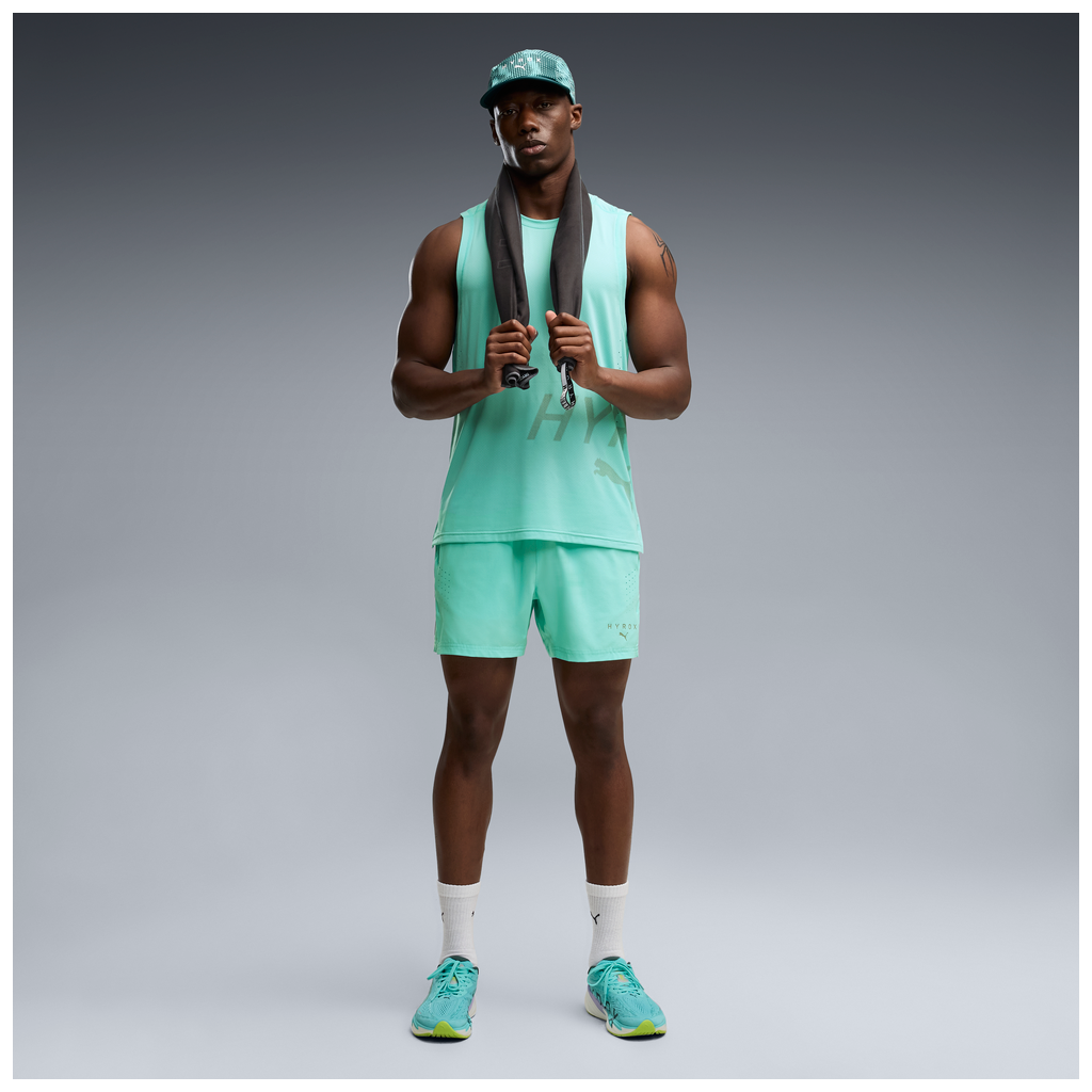 Puma x Hyrox Mens PWRMODE 5" Shorts - Intense Mint - AW26