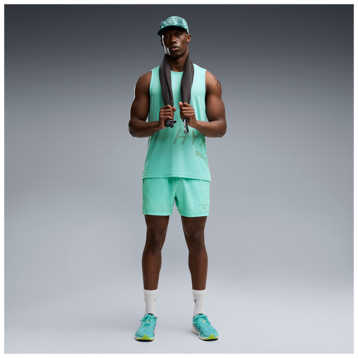 Puma x Hyrox Mens PWRMODE 5" Shorts - Intense Mint - AW26
