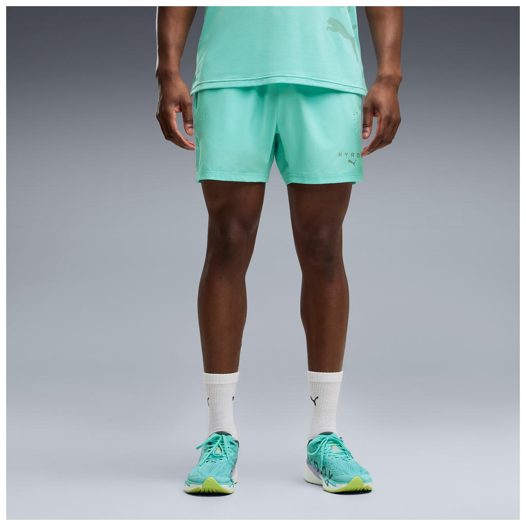 Puma x Hyrox Mens PWRMODE 5" Shorts - Intense Mint - AW26