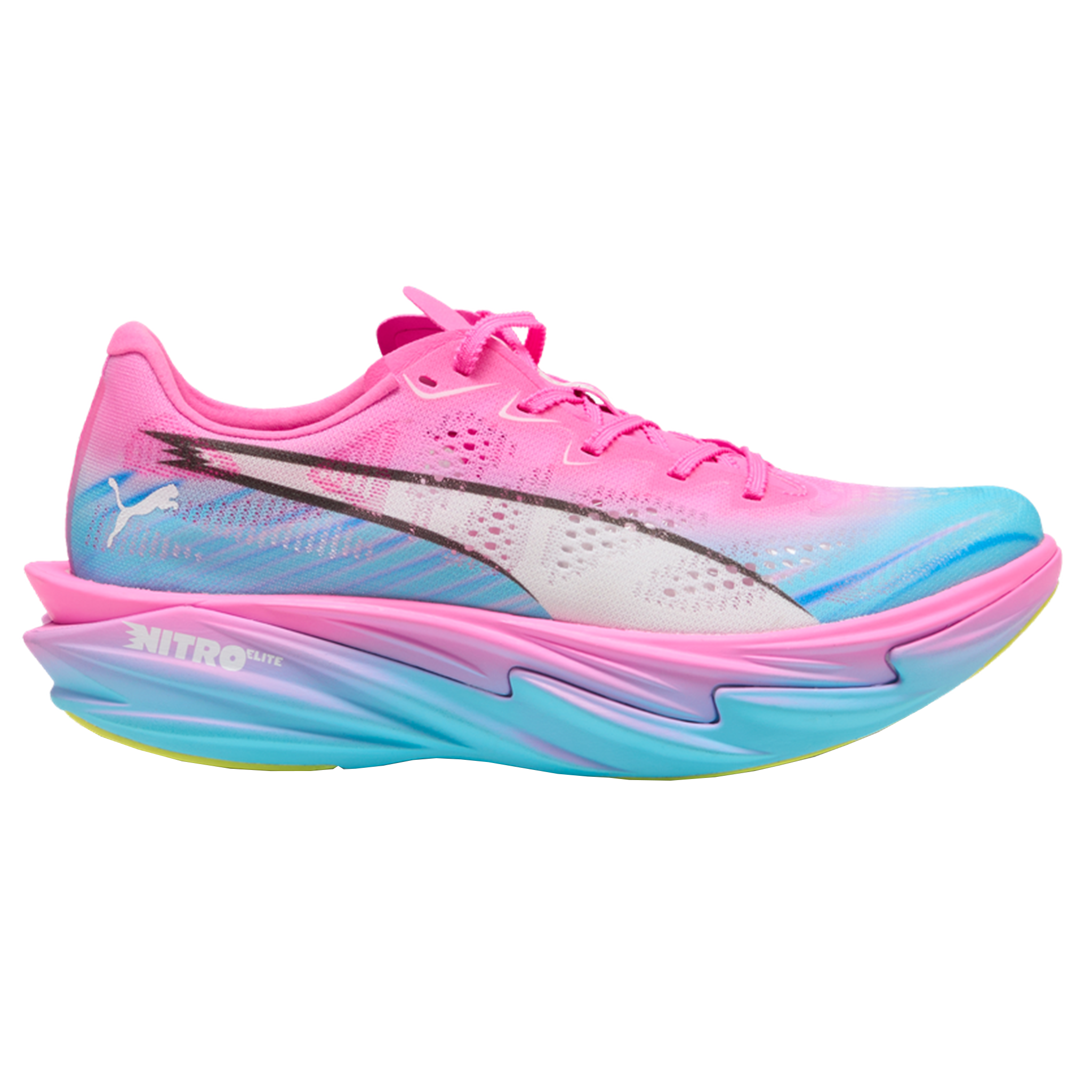 Puma Womens Deviate NITRO Elite 4 ST - Poison Pink/Yellow Alert/Bright Aqua - Neutral - SS26