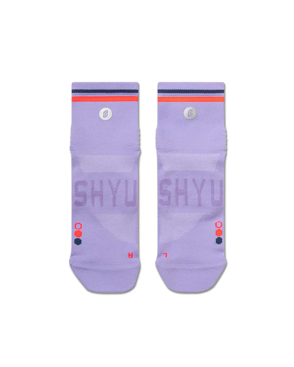 SHYU Racing Quarter Crew Socks - Parma/Red/Graphite