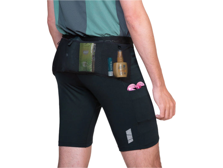 RonHill Mens Tech All Terrain 8" Stretch Short - All Black