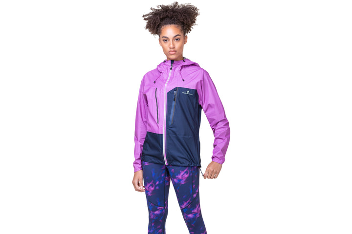RonHill Womens Tech Fortify Waterproof Jacket - Dark Navy/Fuchsia