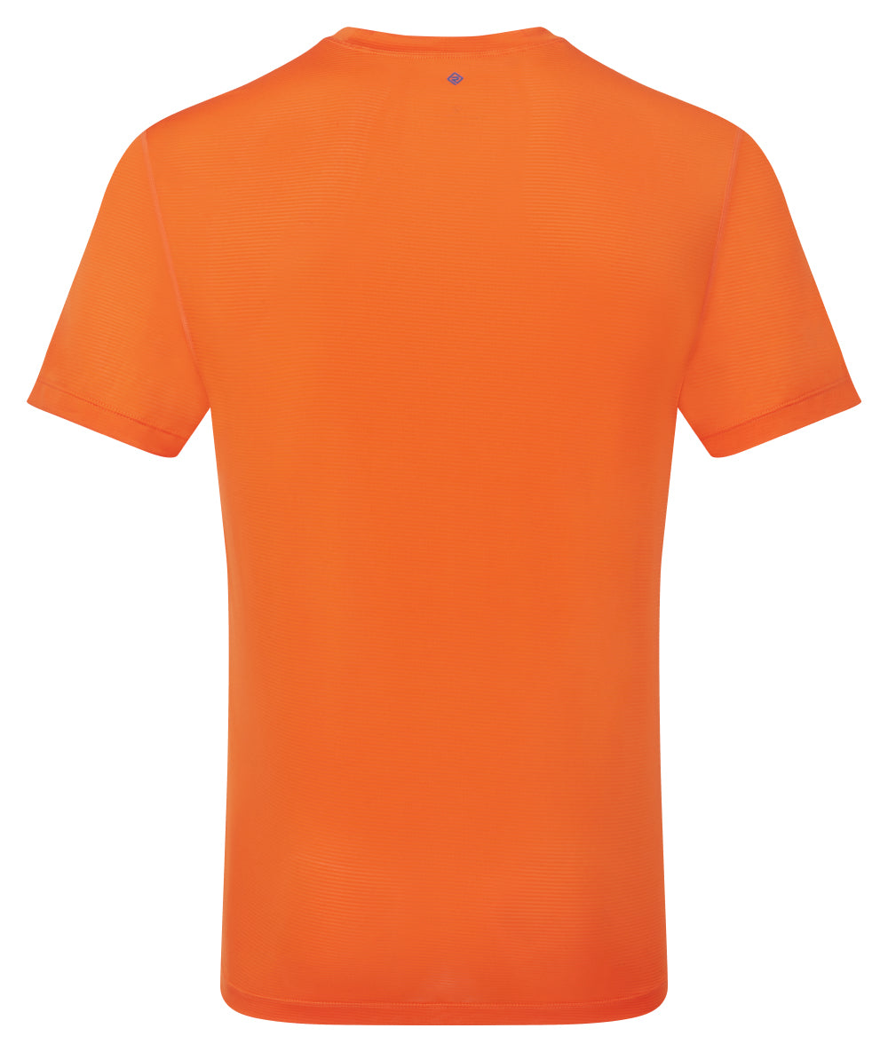 RonHill Mens Tech S/S Tee - Cardinal Orange/Ocean