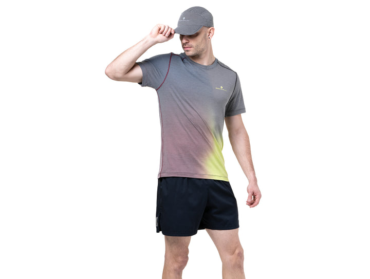 RonHill Herren Tech Golden Hour S/S T-Shirt – Acid Merge – AW25