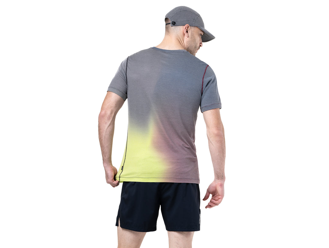 RonHill Herren Tech Golden Hour S/S T-Shirt – Acid Merge – AW25