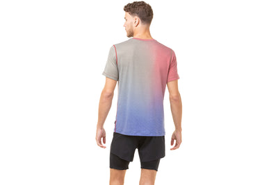 RonHill Mens Tech Golden Hour Tee - Jam/Deep Lagoon