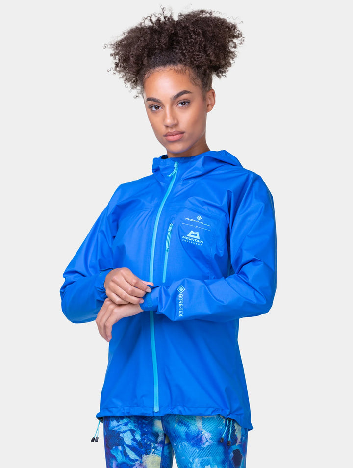 RonHill Womens Tech Gore-Tex Waterproof Mercurial Jacket - Elec Blue/Aquamint