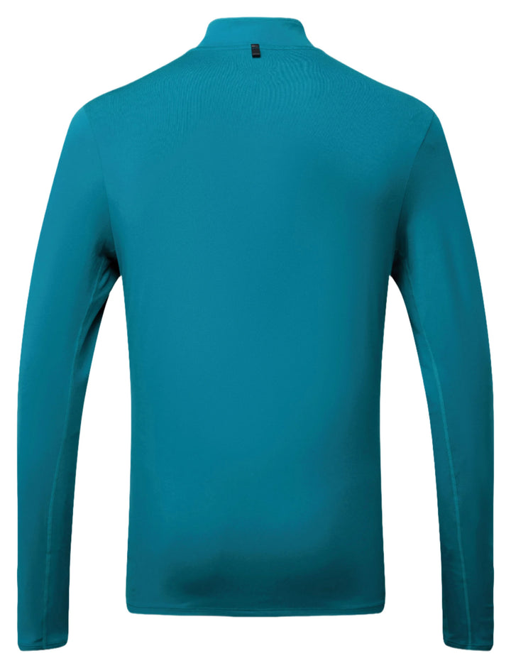 RonHill Mens Core Thermal 1/2 Zip Tee - Deep Teal/Acid