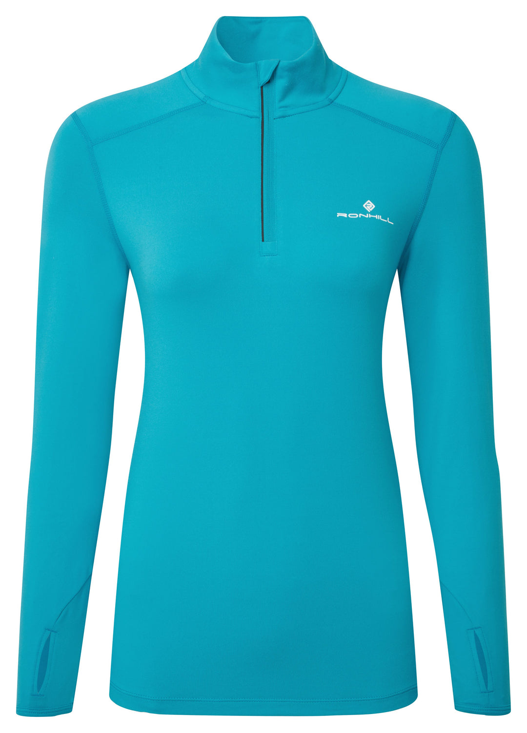 RonHill Womens Core Thermal 1/2 Zip - Azure/Bright White