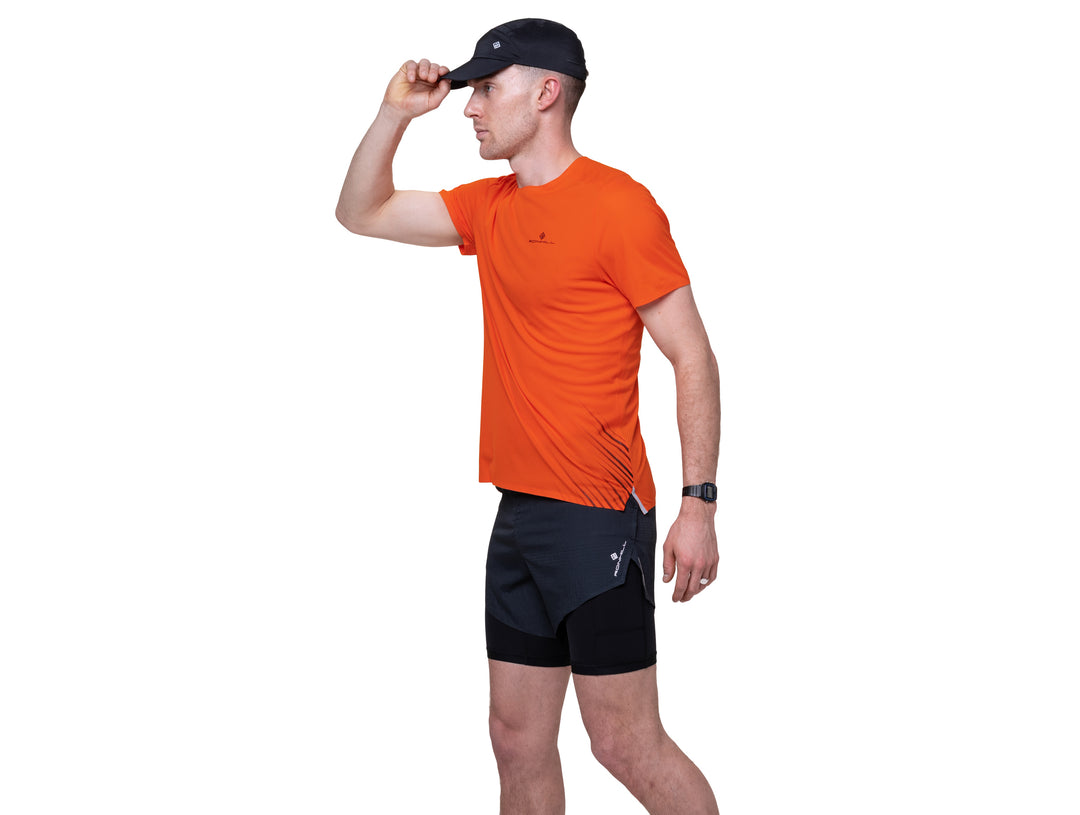 RonHill Race Cap – Ganz Schwarz – SS26