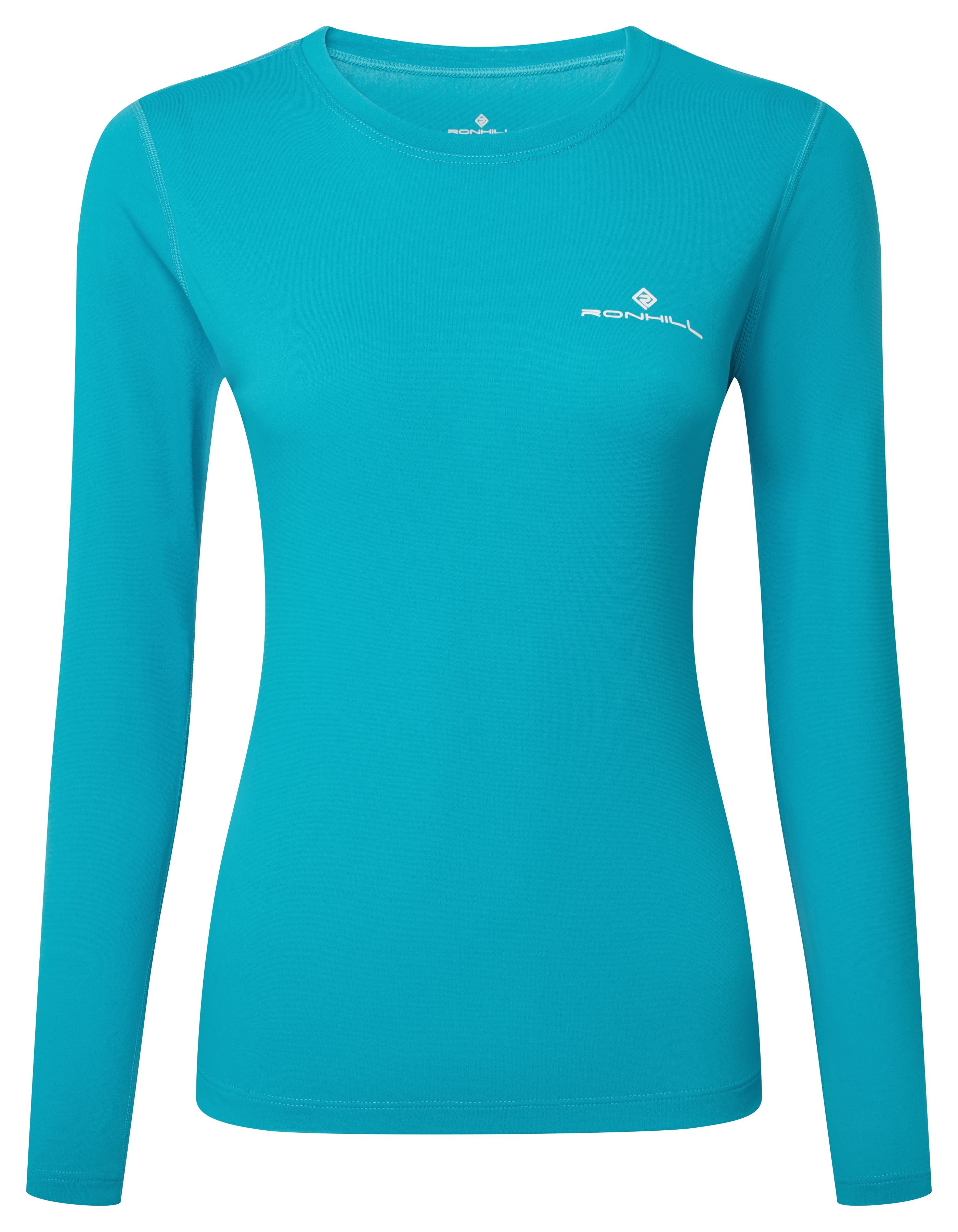 RonHill Womens Core L/S Tee - Azure/Bright White