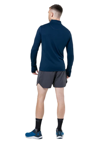 RonHill Mens Tech Merino 1/2 Zip - Dark Navy/Oxide - AW25