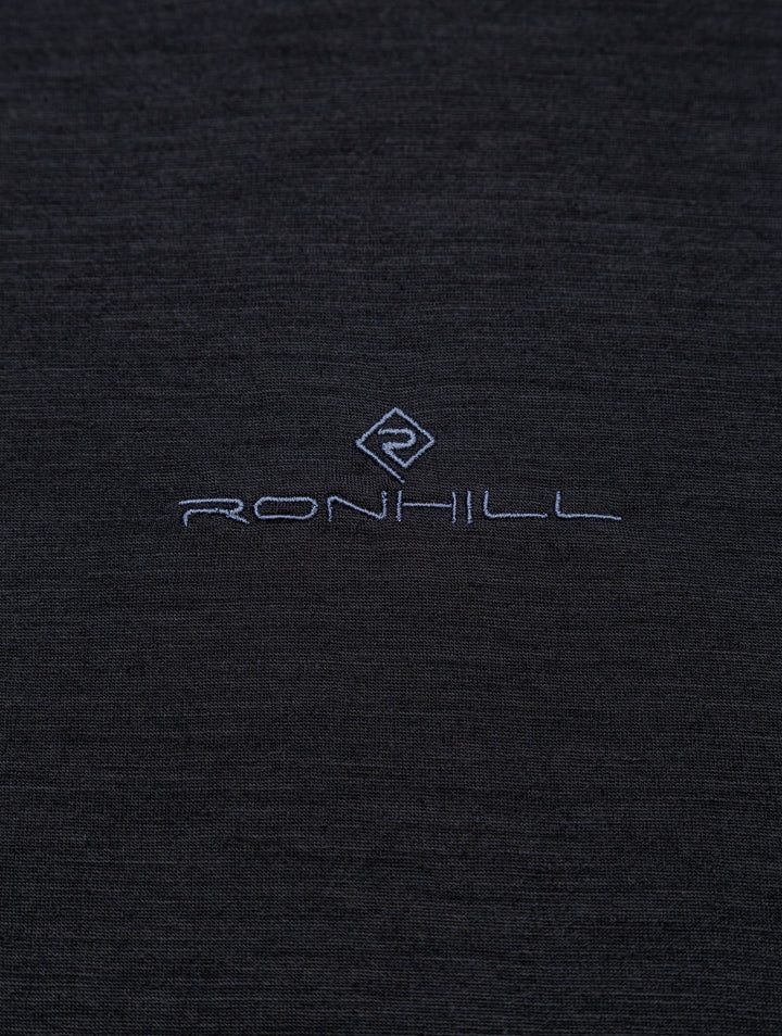 RonHill Mens Tech Merino 1/2 Zip - Black/Lake