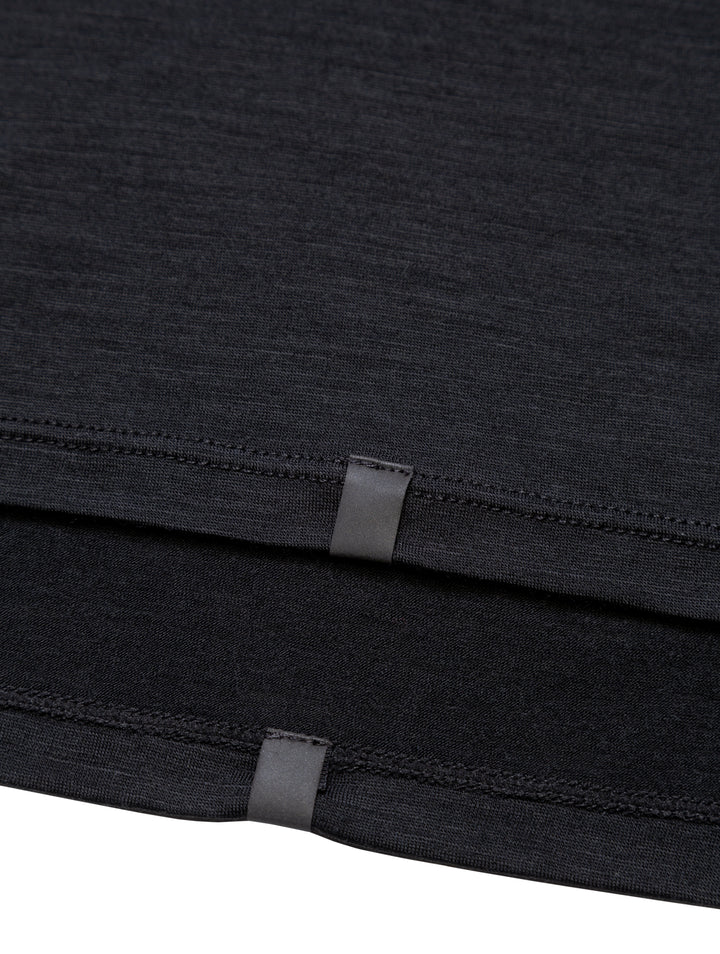 RonHill Mens Tech Merino 1/2 Zip - Black/Lake