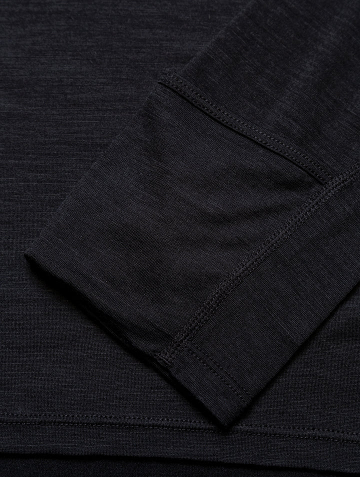 RonHill Mens Tech Merino 1/2 Zip - Black/Lake