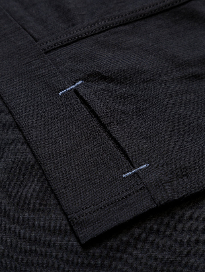RonHill Mens Tech Merino 1/2 Zip - Black/Lake
