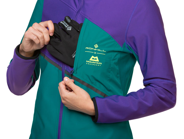 RonHill Womens Tech Gore-Tex Waterproof Windstopper Jacket - Marine/Regal Purple